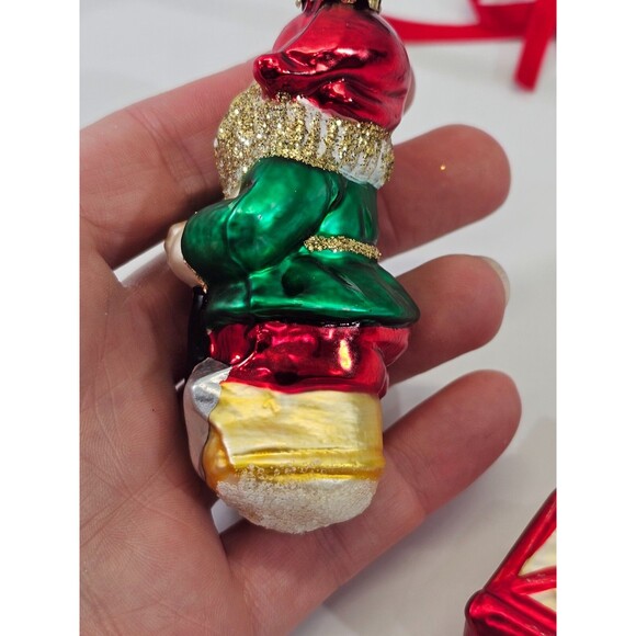 Christborn Blown Glass Santa Lantern Draped Christmas Holiday Ornament Figural - Picture 3 of 6